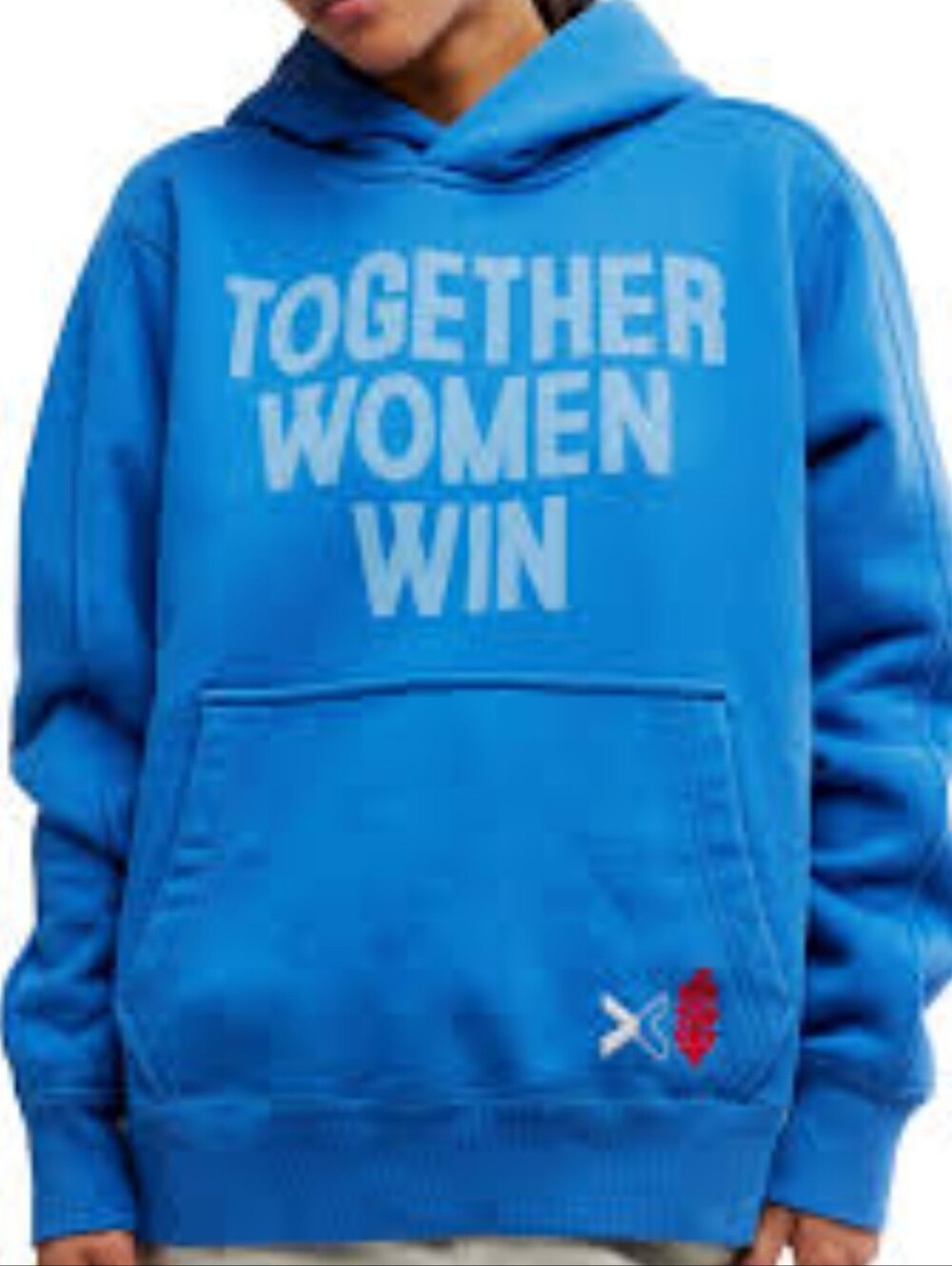 Free People Bright Blue 'TOGETHER WOMEN WIN' Graphic Hoodie